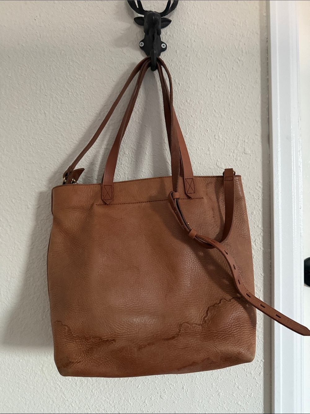 Madewell Brown Leather Crossbody Tote - Picture 2 of 5